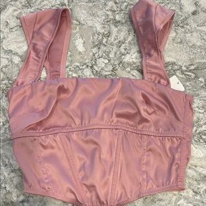 Urban Outfitters Pink Satin Top